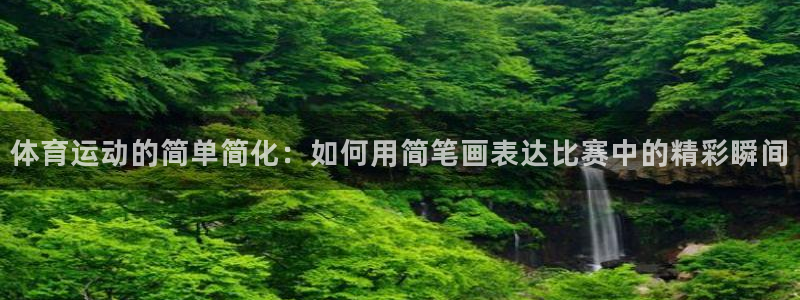 熊猫体育app官方下载最新版：体育运动的简单简化：如何用简笔画表达比赛中的精彩瞬间
